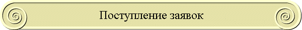 Поступление заявок